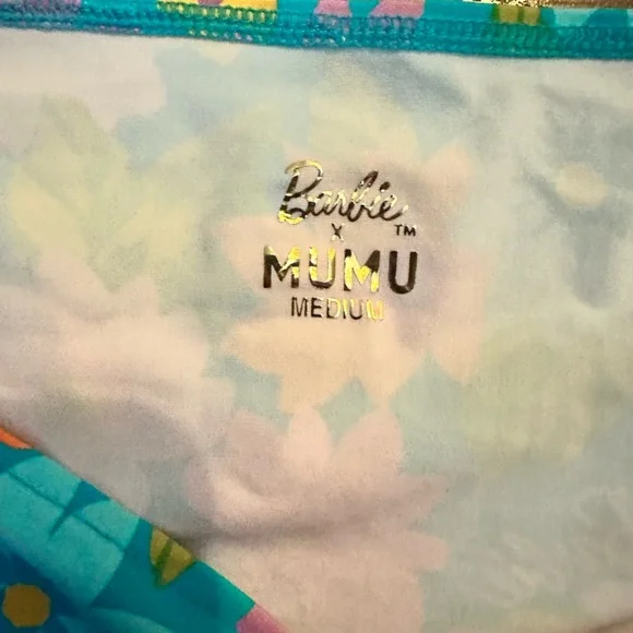 Show Me Your MuMu x Barbie - Blue Barbie Blooms Leyla Sarong - Picture 4 of 4